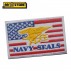 Patch Ricamata Bandiera US Navy Seals 8 x 5 cm R Militare Softair con Velcrogrip