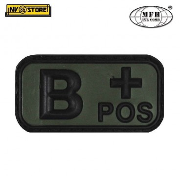 Patch in PVC B+ MFH Verde 5 x 2,5cm Militare Softair Soccorso con Velcrogrip