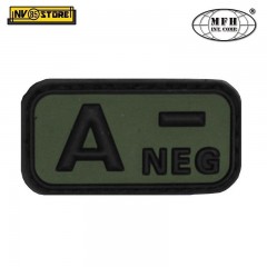 Patch in PVC A- MFH Verde 5 x 2,5cm Militare Softair Soccorso con Velcrogrip