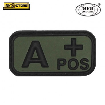 Patch in PVC A+ MFH Verde 5 x 2,5cm Militare Softair Soccorso con Velcrogrip