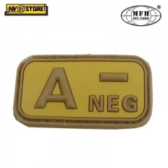 Patch in PVC A- MFH Beige/Tan 5 x 2,5cm Militare Softair Soccorso con Velcrogrip