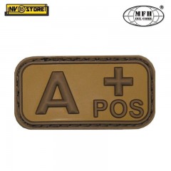 Patch in PVC A+ MFH Beige/Tan 5 x 2,5cm Militare Softair Soccorso con Velcrogrip