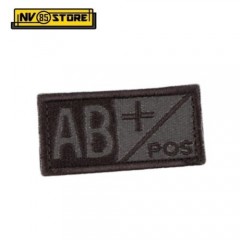 Patch Gruppo Sanguigno AB+ Pos cm 5x2,5 Militare Softair Soccorso con Velcrogrip