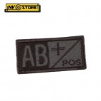 Patch Gruppo Sanguigno AB+ Pos cm 5x2,5 Militare Softair Soccorso con Velcrogrip