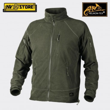 Felpa HELIKON-TEX Alpha Tactical Fleece Pile Caccia Softair Militare Outdoor OD