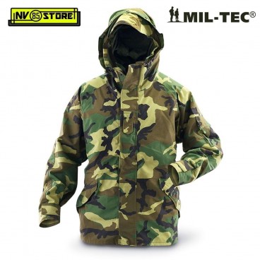 Giubbotto PARKA Trilamine MILTEC 3 Layer ECWCS USA Tattico IMPERMEABILE Woodland