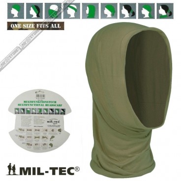 Multi Function HEADGEAR MIL-TEC Scaldacollo Multifunzione Passamontagna OD Oliv