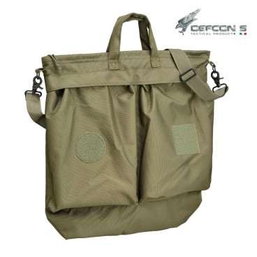 HELMET FLIGHT BAG DEFCON 5 VERDE PORTA ELMETTO PILOTI MILITARE SOFTAIR SURVIVOR