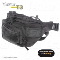 MARSUPIO VITA TRACOLLA SBB T3 in **VERA CORDURA** PORTA PISTOLA NERO MULTITASCHE