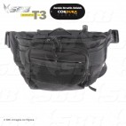 MARSUPIO VITA TRACOLLA SBB T3 in **VERA CORDURA** PORTA PISTOLA NERO MULTITASCHE