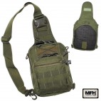 ZAINO TATTICO MONOSPALLA INCURSORE MFH GREEN BACKPACK SOFTAIR SURVIVOR CAMPING