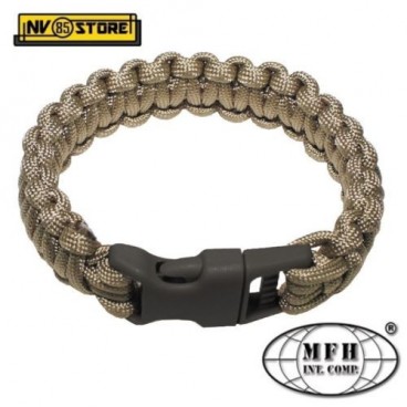 Bracciale Braccialetto PARACORD MFH 1,9 cm Treccia Lunghezza 21, 23, 25 cm  TAN - nv85store