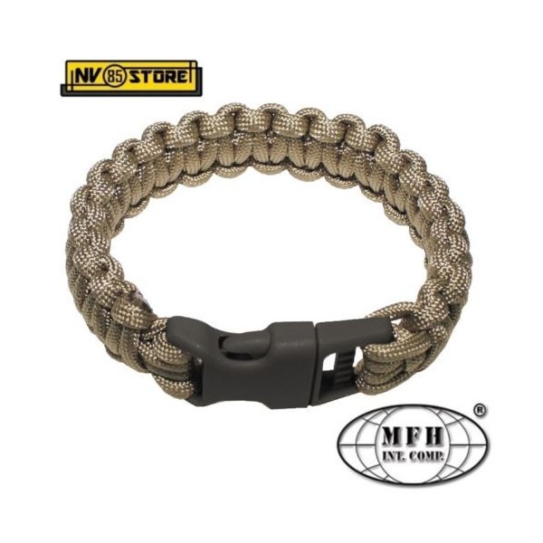 Bracciale Braccialetto PARACORD MFH 1,9 cm Treccia Lunghezza 21