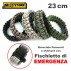 BRACCIALE BRACCIALETTO CORDA TRECCIA PARACORD 23cm CON FISCHIETTO SOS