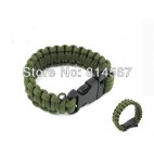 BRACCIALE BRACCIALETTO CORDA TRECCIA PARACORD 23cm CON FISCHIETTO SOS