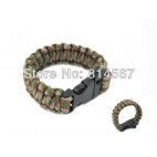 BRACCIALE BRACCIALETTO CORDA TRECCIA PARACORD 23cm CON FISCHIETTO SOS