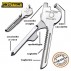 Multi Tool SWISS TECH Utili Key Portachiavi Multifunzione Multiuso 6 in 1