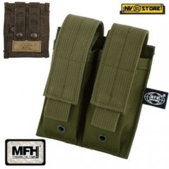 PORTACARICATORI PER PISTOLE DOPPIO 2 POSTI MFH M.O.L.L.E. SOFTAIR VERDE OD GREEN