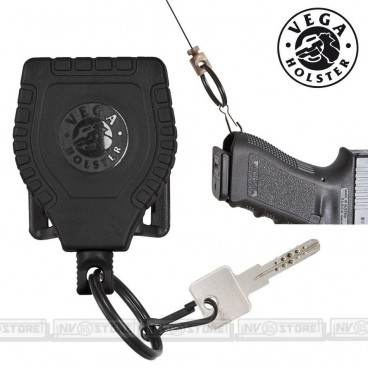 Correggiolo Retrattile VEGA HOLSTER 8V Portachiavi Portaccessori con cavo DYNEMA