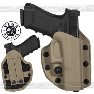 Fondina VEGA HOLSTER VKK in POLIMERO per GLOCK 17-22-31-37 con sistema MOLLE DS