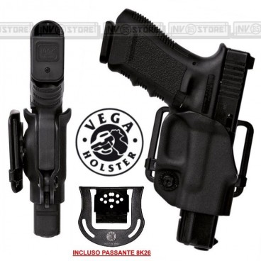 Fondina Half VEGA HOLSTER VKH POLIMERO GLOCK 17-19-22-23-26-28 Passanti INCLUSI