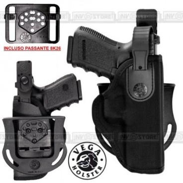 Fondina VEGA HOLSTER T2 per Beretta 92/98 Cordura con Sicura e Supporti INCLUSI