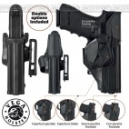 Fondina VEGA HOLSTER CAMA in POLIMERO per GLOCK 17-22 con Sicura e Clip INCLUSA