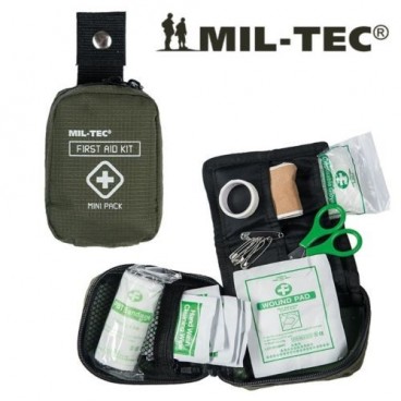 FIRST AID KIT PRIMO SOCCORSO EMERGENZA MIL-TEC TASCA PRONTO SOCCORSO SMALL RP OD