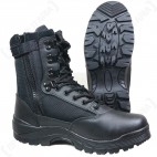 Stivali Anfibi Militari Boots Security MILTEC Thinsulate 3M Pelle Leather ZIP BK