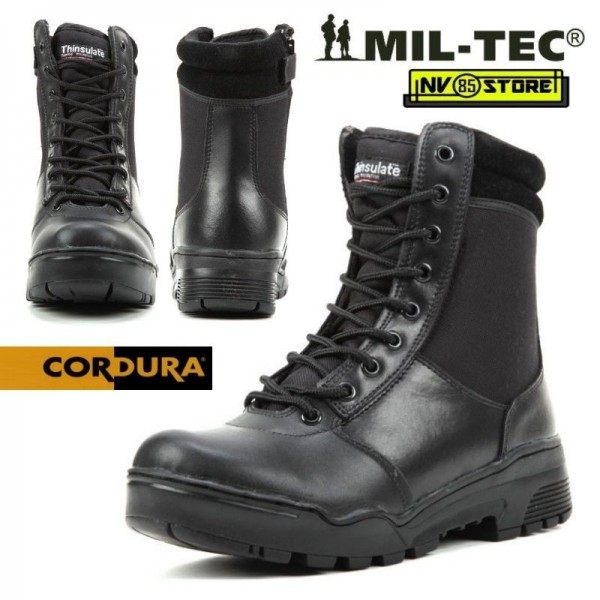 Stivali Anfibi Militari Boots MILTEC Thinsulate 3M Cordura Pelle Leather  con ZIP - nv85store