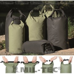 MIL-TEC DRY BAG VERDE 10 Lt IMPERMEABILE 100% x RAFTING PESCA BARCA VELA CAMPING