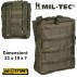 Borsa Tasca Utility MIL-TEC sistema MOLLE per Gilet Tattico SOFTAIR VERDE OD GREEN