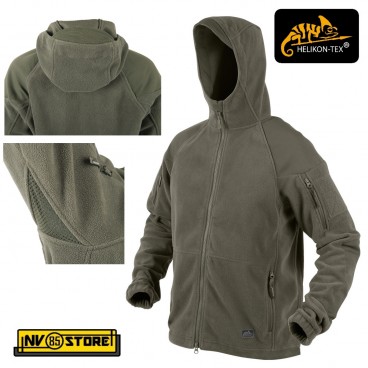 Felpa HELIKON-TEX Cumulus Tactical Fleece Pile Caccia Softair Militare Outdoor Taiga Green