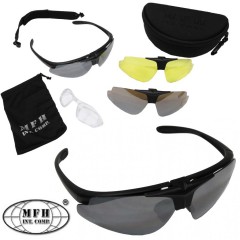 Occhiali Protettivi con 3 Lenti Intercambiabili GOGGLES SUNGLASSES Softair 25823