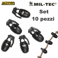 Set 10 Pezzi di Cord Stopper Pineapple Granata MILTEC Ferma Cavo PARACORD BK