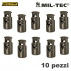 Set 10 Pezzi di Cord Stopper MILTEC Ferma Cavo con Molla per Cordino PARACORD OD