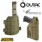 Fondina Cosciale Universale per Pistola OUTAC by DEFCON 5 Holster Cordura Verde