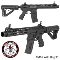 Fucile Elettrico G&G Armament CM16 Wild Hog 9" Mosfet Keymod M4 Softair 6mm