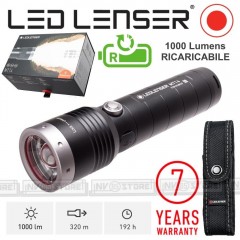 TORCIA LED LENSER Torch MT14 RICARICABILE ** 1000 Lumens REALI ** + Batteria Li