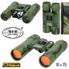 BINOCOLO MFH 10 x 25 BINOCULAR 96 - 1000 MT CACCIA SOFTAIR PESCA CAMPING CAMO