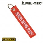 PORTACHIAVI "Remove Before Flight" MILTEC AERONAUTICA ALPHA RED MILITARE