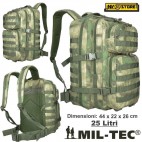 ZAINO TATTICO INCURSORE MIL-TEC MILTEC ASSAULT 25-30 LITRI CAMO TACS-FG SOFTAIR