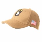 CAPPELLO BERRETTO AIRBORNE 101st **ORIGINALE 100%** US ARMY MILITARE SOFTAIR TAN