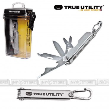 PORTACHIAVI MULTIFUNZIONE TRUE UTILITY MICROTOOL U100TU2420 COLTELLO MOSCHETTONE