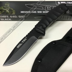 KNIFE COLTELLO MILTEC BLACK 440 OUTDOOR CACCIA SURVIVOR SURVIVAL SOPRAVVIVENZA