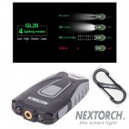 Torcia Portachiavi NEXTORCH GL20 Laser Combo Ricaricabile USB + LED 60 Lumens