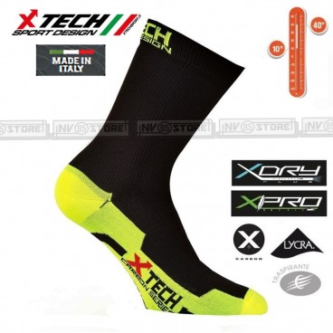 Calze XTECH Tecniche X-TECH SPORT Professional Carbon XDry Socks Made in Italy B