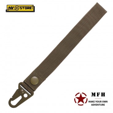 MOSCHETTONE PORTACHIAVI PER SISTEMA MOLLE M.O.L.L.E. MFH MILITARE 20 cm COYOTE