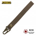 MOSCHETTONE PORTACHIAVI PER SISTEMA MOLLE M.O.L.L.E. MFH MILITARE 20 cm COYOTE