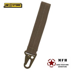 MOSCHETTONE PORTACHIAVI PER SISTEMA MOLLE M.O.L.L.E. MFH MILITARE 12 cm COYOTE